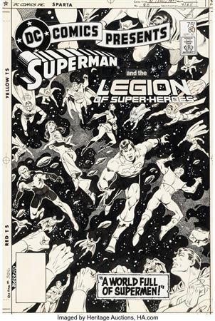 DC Comics Presents #80 Legion of Super-Heroes Cover Original Art (DC, 1985) by Eduardo Barreto - Auction record, sale price, and art valuation. Compare with similar artists and explore comparable artworks.