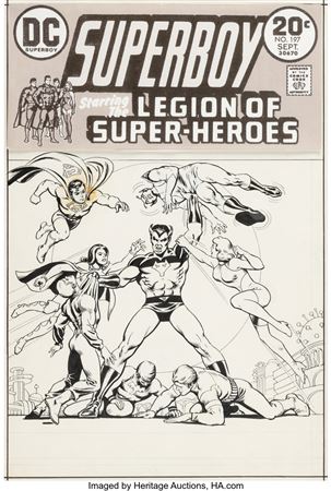 Superboy #197 Cover Original Art (DC, 1973)