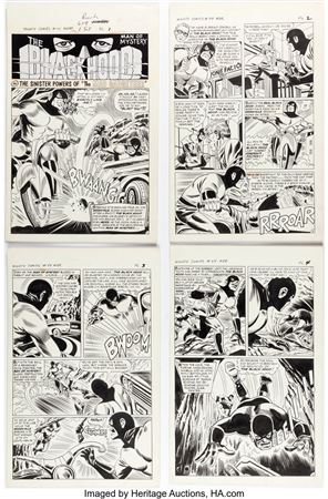 Paul Reinman Mighty Comics #44 Complete 12-Page Story "The Sinister Powers of the Mad Gadgeteer" Original Art and Printer's Reference Color Guides Group of 24 (Archie, 1967)