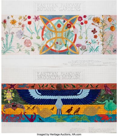 Proposal for Eastern Parkway - Brooklyn Museum and Botanical Gardens (diptych)