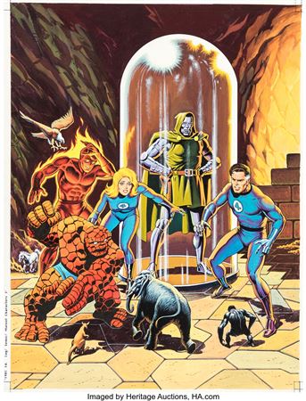 Jean Frisano An Adventure of The Fantastics, The Imposture of Doom #24 Cover Original Art (Lug, 1981)