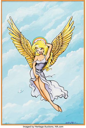 Larry Welz Cherry Deluxe #1 The Angel of Sex Cover Original Art (Cherry Comics, 1998)