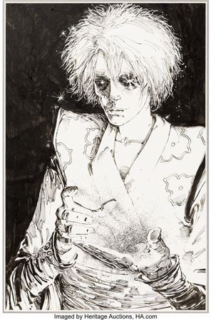 Michael Zulli Sandman "The Wake" Daniel Hall Promotional Illustration Original Art (DC, 1995)