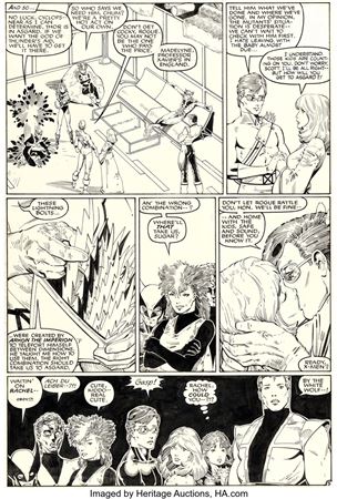 Arthur Adams, Mike Mignola, and Al Gordon X-Men Annual #9 Story Pages 5 & 6 Original Art (Marvel, 1985)