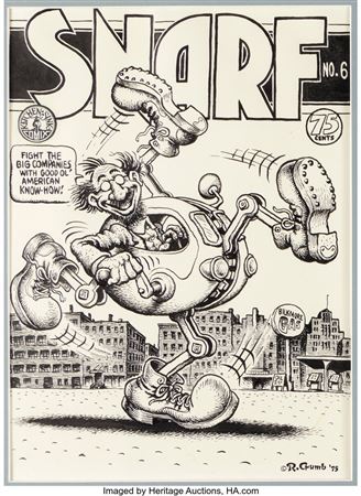 Robert Crumb SNARF #6 Cover Original Art (Kitchen Sink Press 1976)