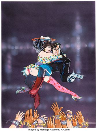 Howard Chaykin American Flagg!: Southern Comfort Trade Paperback Cover Painting Original Art (First, 1987)