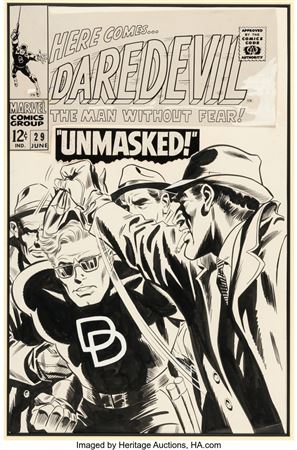 Gene Colan and Frank Giacoia Daredevil #29 Cover Original Art (Marvel, 1967)