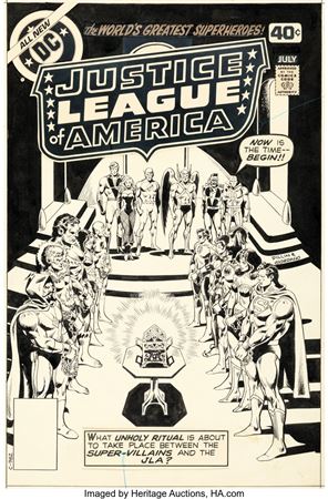 Dick Dillin and Dick Giordano Justice League of America #168 Cover Original Art (DC, 1979)
