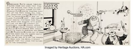 Rube Goldberg - Daily Comic Strip Original Art (McNaught Syndicate, undated) by Rube Lucius Goldberg - Auction record, sale price, and art valuation. Compare with similar artists and explore comparable artworks.