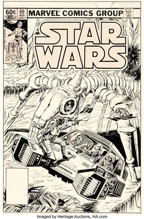 Tom Palmer Star Wars #69 Cover Original Art (Marvel, 1983)