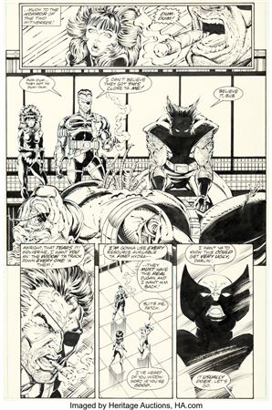 Jim Valentino, Rob Liefeld, and Scott Williams What If...? #7 Story Page 7 Wolverine Original Art (Marvel, 1989)