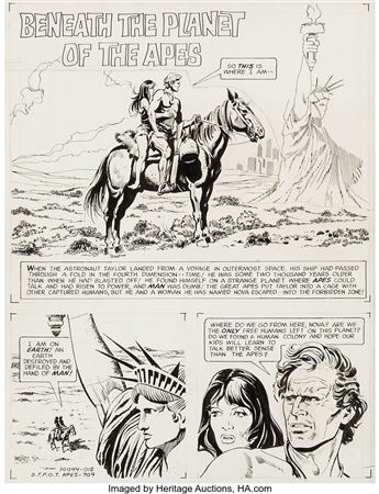 Alberto Giolitti and Sergio Costa Beneath The Planet Of The Apes Story Page 1 Original Art (Gold Key, 1970)