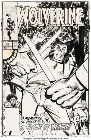 Klaus Janson Wolverine #26 Cover Original Art (Marvel, 1990)