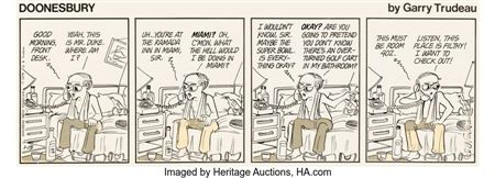 Garry Trudeau and Don Carlton Doonesbury Daily Comic Strip Original Art dated 1-15-79 (Universal Press Syndicate, 1979)