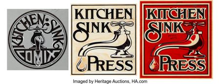 Leslie Cabarga - Kitchen Sink Press and Comix Logo Illustrations Original Art Group of 2 (Kitchen Sink Press, 1980) by Leslie Cabarga - Auction record, sale price, and art valuation. Compare with similar artists and explore comparable artworks.
