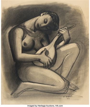 Woman Playing Mandolin