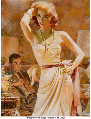 Sample artwork by Edwin Georgi (1896 - 1964), known for illustrator-female figure, genre - View similar artists and auction records