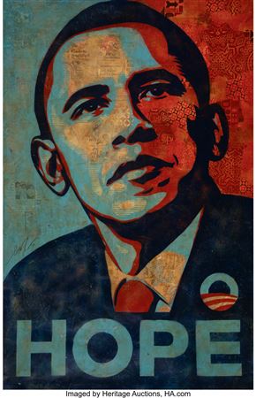 HOPE (Barack Obama) by Shepard (Sheppard) Fairey - Auction record, sale price, and art valuation. Compare with similar artists and explore comparable artworks.