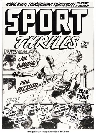 L. B. Cole Sport Thrills #12 Cover Original Art (Star Publications, 1951)