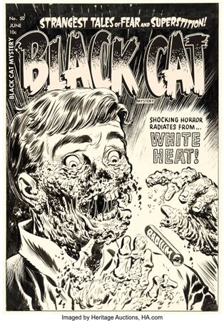 Sample artwork by Lee (Leopold) Elias (1920 - 1998), known for comic strip, science fiction illustrator - View similar artists and auction records