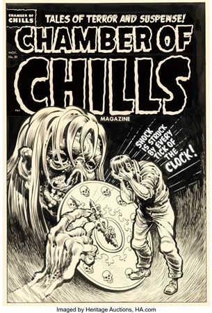 Howard Nostrand Chamber of Chills #20 Cover Original Art (Harvey, 1953)