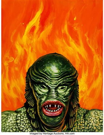Victor Prezio Monster World #4 Cover Original Art (Warren, 1965)