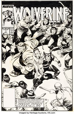 John Buscema Wolverine #7 Cover Original Art (Marvel, 1989)