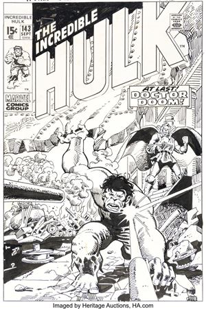 Herb Trimpe The Incredible Hulk #143 Cover Dr. Doom Original Art (Marvel, 1971)