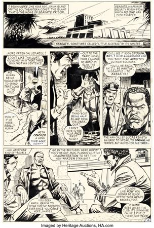 George Tuska and Billy Graham Hero for Hire #1 Luke Cage First Appearance Story Page 2 Original Art (Marvel, 1972)