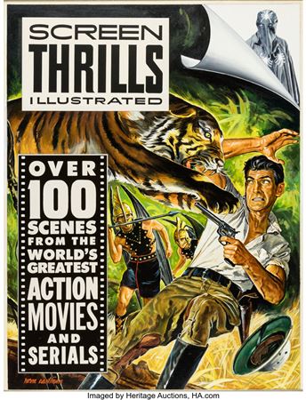 Norm Eastman Screen Thrills Illustrated Cover Original Art (Central Publications, 1962)
