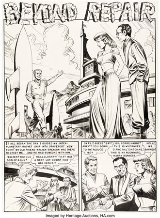 Jack Kamen Weird Science #8 Story Page 1 Original Art (EC, 1951)