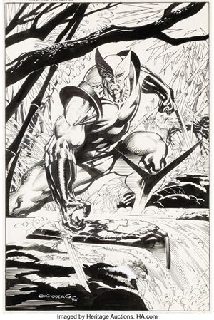 Tom Grindberg - Wolverine Poster Illustration Original Art (Marvel, 1994)
