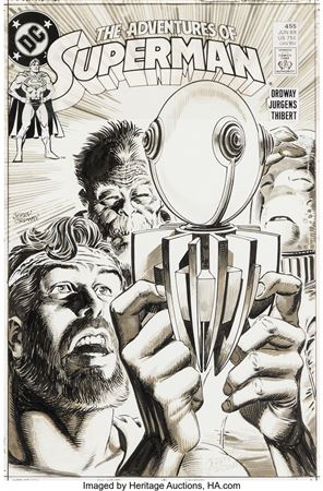 Jerry Ordway Adventures of Superman #455 Cover Original Art (DC, 1989)