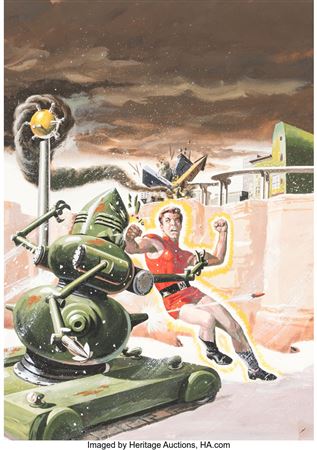 George Wilson Magnus, Robot Fighter #8 Cover Painting Original Art (Gold Key, 1964)