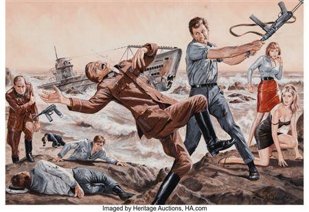 Nazi Battle Scene, Man's World magazine interior