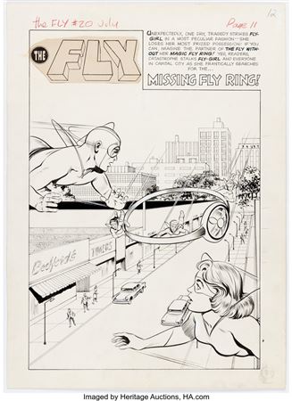 Adventures of the Fly #20 Complete 12-Page Story Original Art (Archie, 1962)