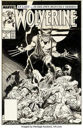 John Buscema Wolverine #1 Cover Original Art (Marvel, 1988)