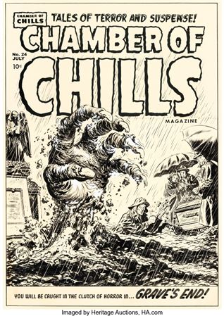 Lee Elias Chamber of Chills Magazine #24 Cover Original Art (Harvey, 1954)