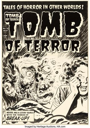 Lee Elias Tomb of Terror #15 Cover Original Art (Harvey, 1954)