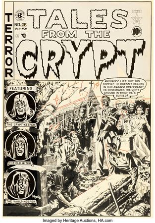 Wally Wood Tales from the Crypt #26 Cover Original Art (EC, 1951) by Wally Wood - Auction record, sale price, and art valuation. Compare with similar artists and explore comparable artworks.