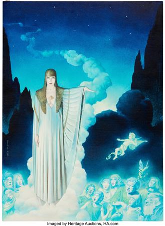 John Bolton Black Dragon #5 Cover Painting Original Art (Marvel/Epic, 1985)