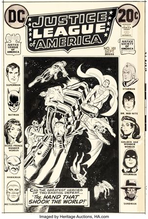 Nick Cardy Justice League of America #101 Cover Original Art (DC, 1972)