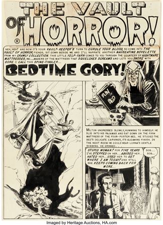 George Evans Haunt of Fear #18 Complete 7-Page Story Original Art (EC, 1953)