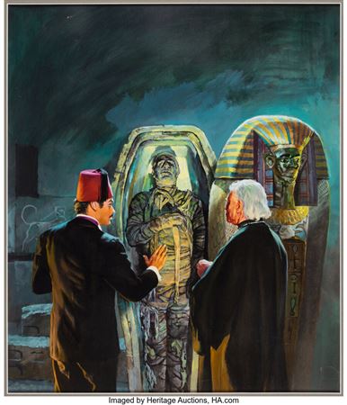 Sample artwork by Basil Gogos (1929 - 2017), known for magazine illustration, movie and stage play monster visages, painting - View similar artists and auction records