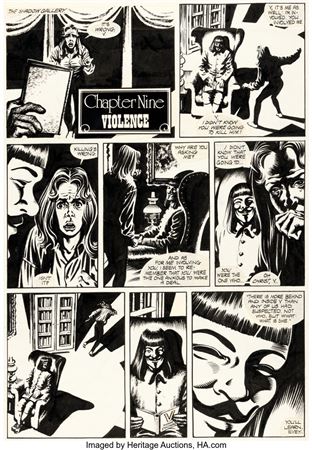 David Lloyd Warrior #9 "V for Vendetta" Story Page 1 Original Art (Quality, 1983)