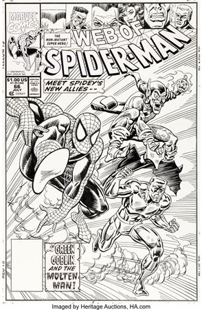 Alex Saviuk Web of Spider-Man #66 Cover Original Art (Marvel, 1990) by Alex Saviuk - Auction record, sale price, and art valuation. Compare with similar artists and explore comparable artworks.