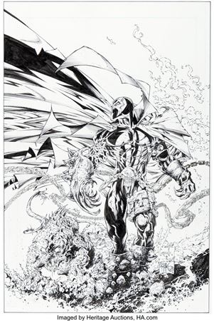 Greg Capullo and Danny Miki Spawn #135 Cover Original Art (Image, 2004)