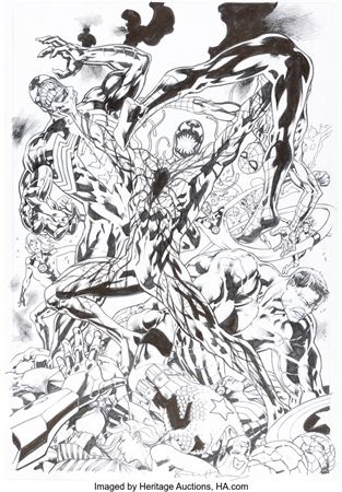 Bryan Hitch Carnage #1 Variant Cover Original Art (Marvel, 2022)