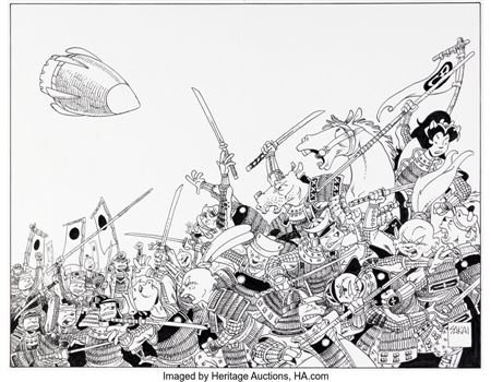 Usagi Yojimbo Senso #1 Wraparound Cover Original Art (Dark Horse, 2014) by Stan Masahiko Sakai - Auction record, sale price, and art valuation. Compare with similar artists and explore comparable artworks.