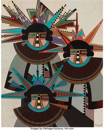 Three Figures by Helen Hardin - Auction record, sale price, and art valuation. Compare with similar artists and explore comparable artworks.